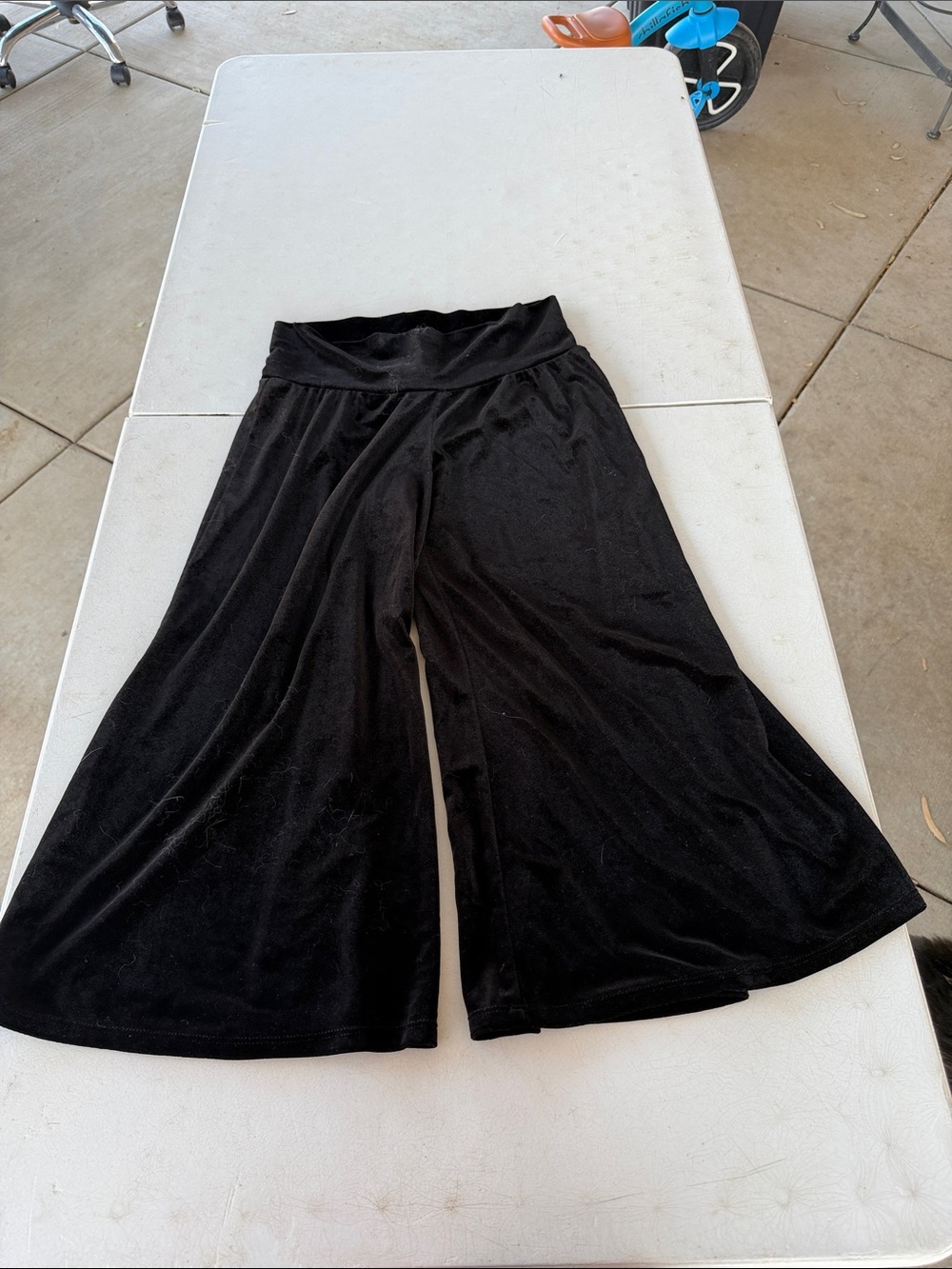 Necessary Objects Velvet Wide-Leg Pants in Black